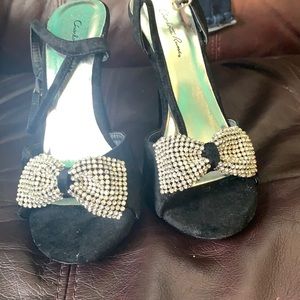 Charlotte Russe Spiked Heels with Rhinestone Bow